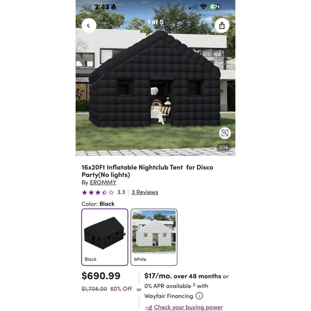 16x20 Inflatable Nightclub